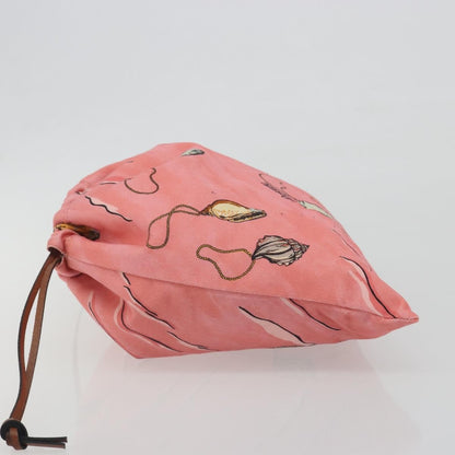 Loewe Paula Drawstring Printed Canvas, Pink, Canvas, Clutch