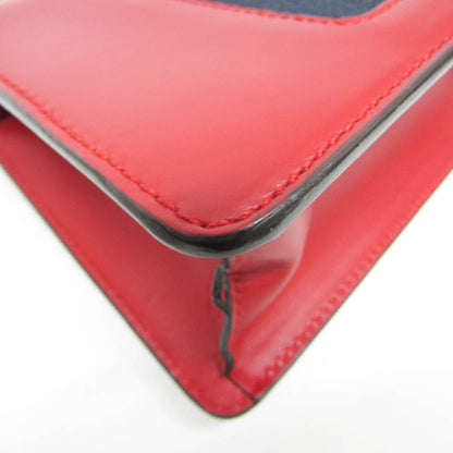Gucci Sylvie Top Handle Leather, Red, Leather, Handbag