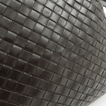 Bottega Veneta Flat Messenger Intrecciato Nappa, Brown, Leather, Handbag