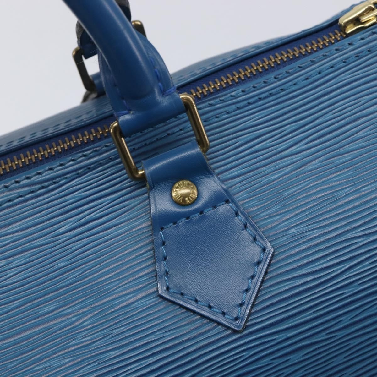 Louis Vuitton Speedy Epi Leather, Blue, Leather, Handbag