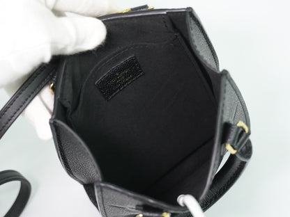 Louis Vuitton Petit Sac Plat Monogram Empreinte Giant, Black, Leather, Handbag