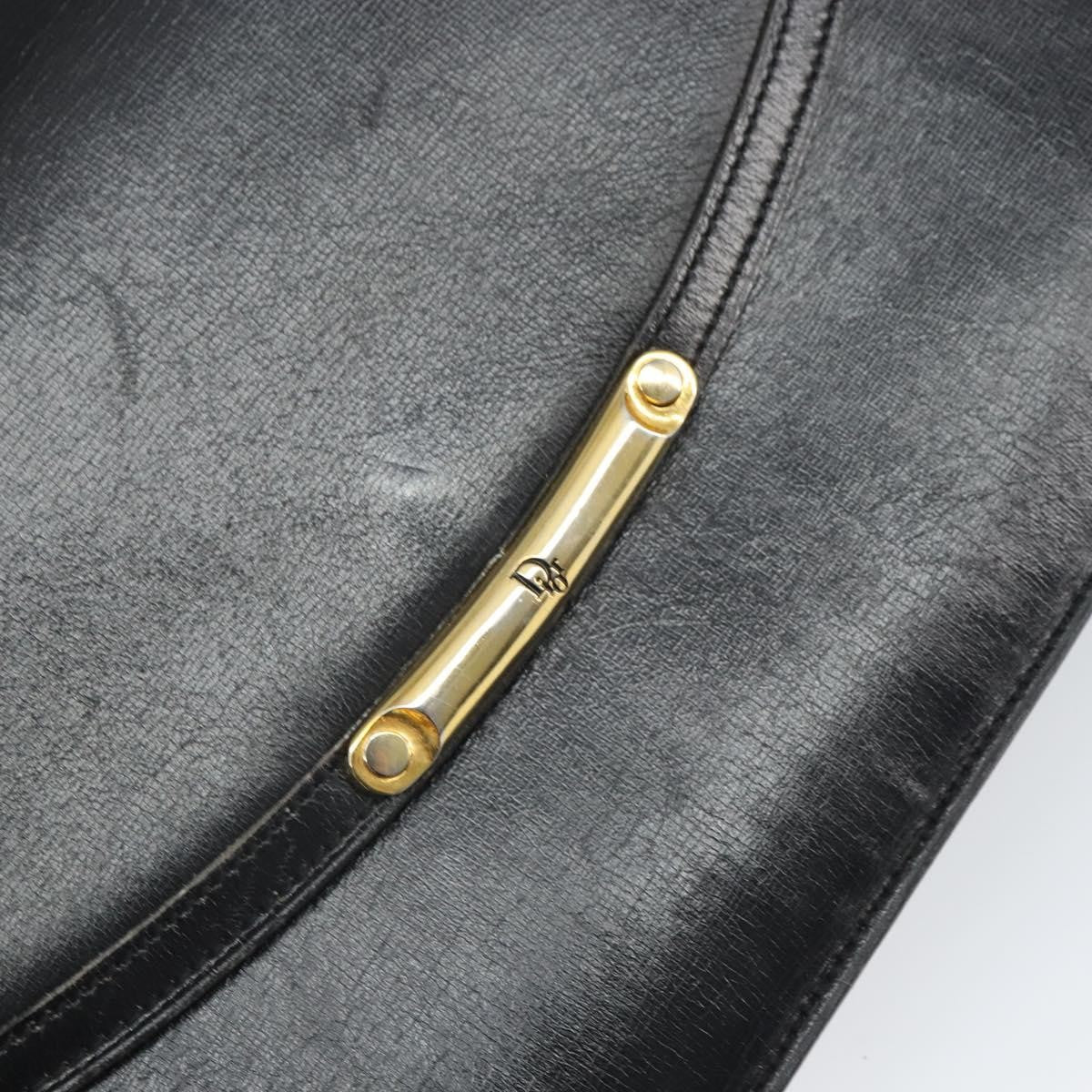 Christian Dior Shoulder Leather, Black, Leather, Shoulder Bag