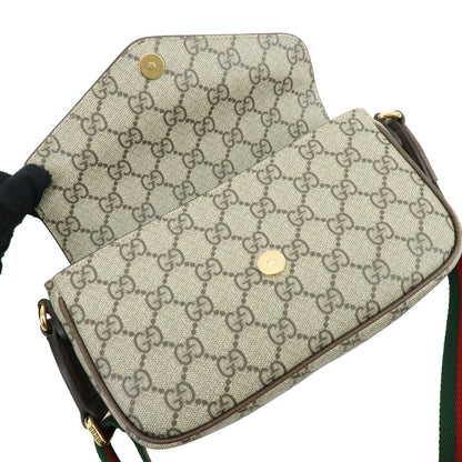 Gucci Ophidia Envelope Flap GG Coated Canvas, Beige, Canvas, Shoulder Bag