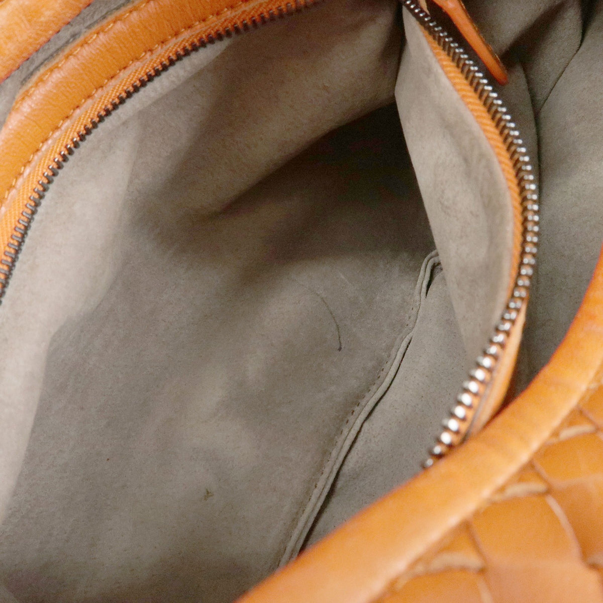 Bottega Veneta Veneta Hobo Intrecciato Nappa, Orange, Leather, Shoulder Bag