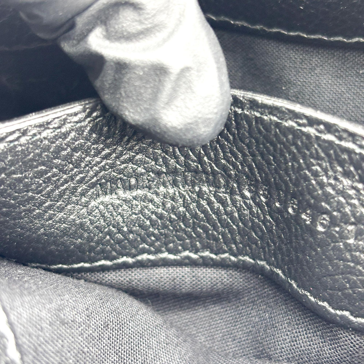 Balenciaga Logo Ville Leather, Black, Leather, Handbag