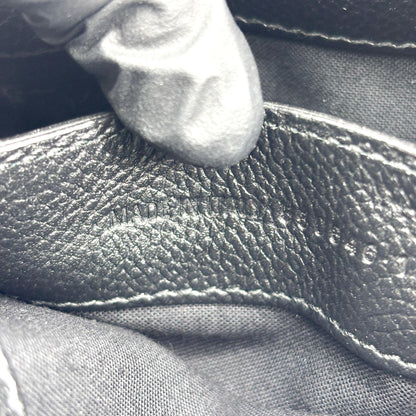 Balenciaga Logo Ville Leather, Black, Leather, Handbag