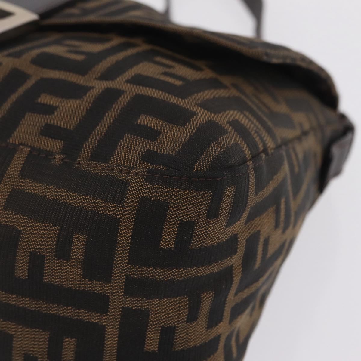 Fendi Zucchino Mamma Baguette Canvas, Brown, Canvas, Shoulder Bag