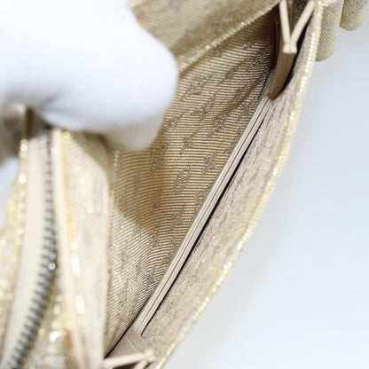 Louis Vuitton McKenna Mini Lin, Gold, Canvas, Shoulder Bag