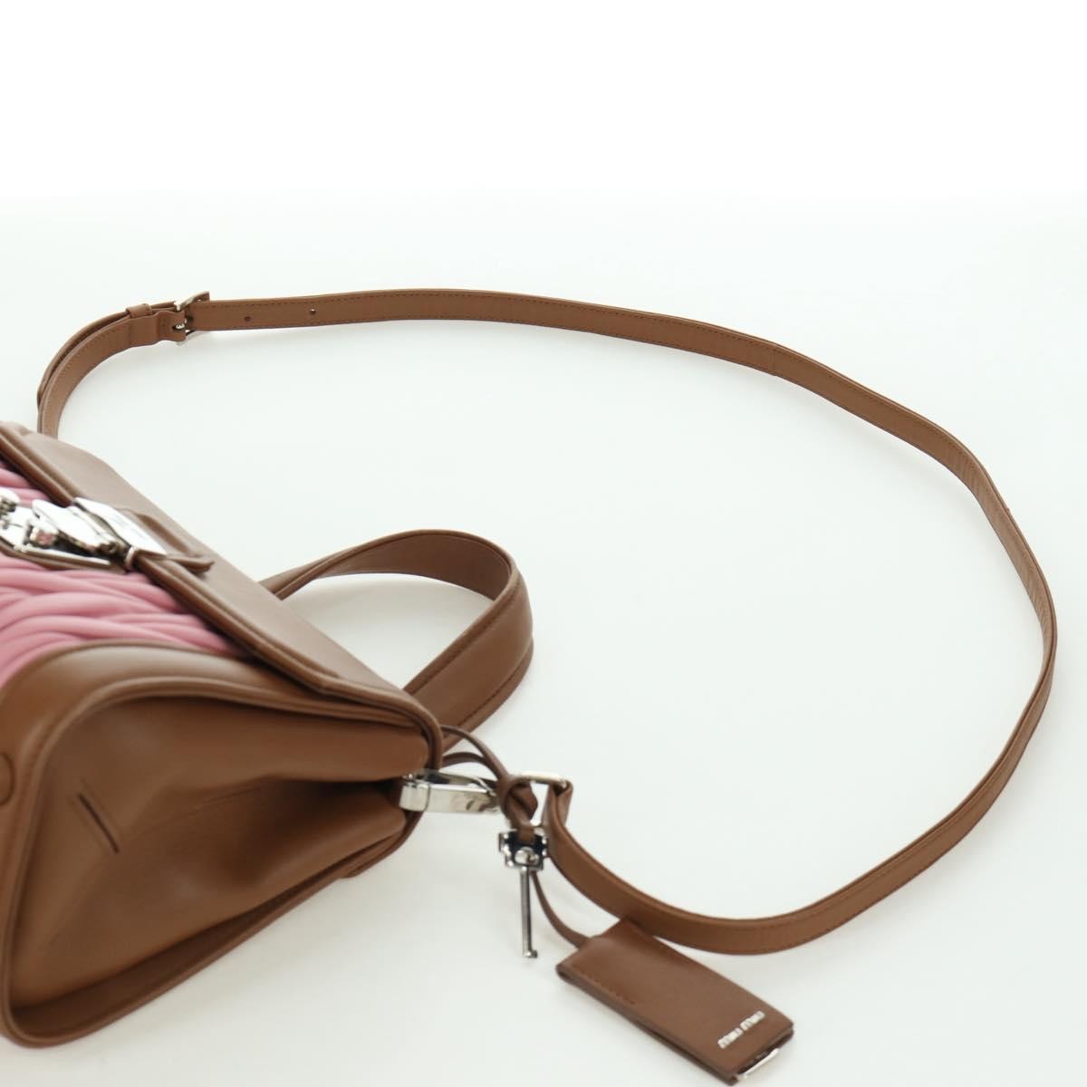 Miu Miu Convertible Top Handle Satchel Matelasse Leather, Pink, Leather, Handbag
