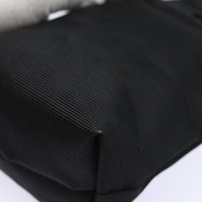 Celine Circle Logo Nylon, Black, Nylon, Clutch