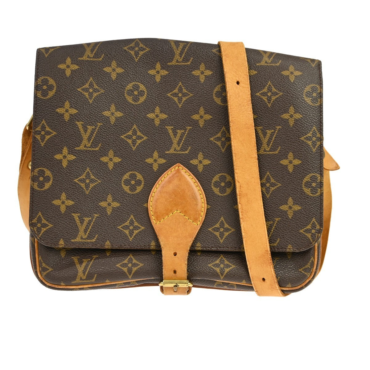 Louis Vuitton Cartouchiere Monogram, Brown, Canvas, Shoulder Bag