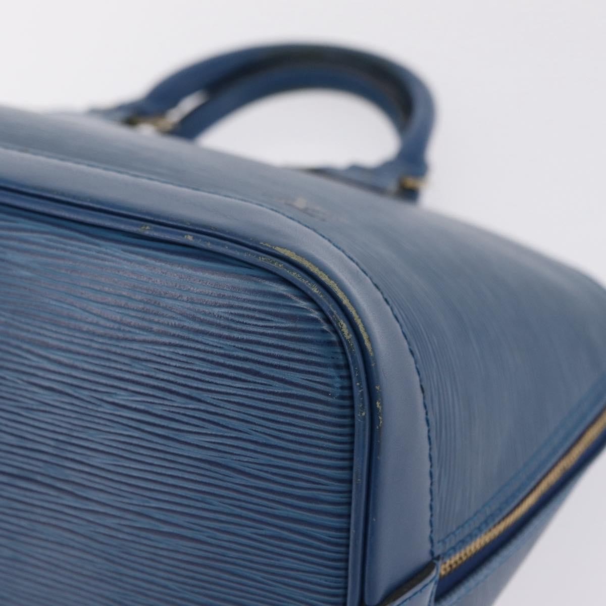 Louis Vuitton Alma Epi Leather, Blue, Leather, Handbag