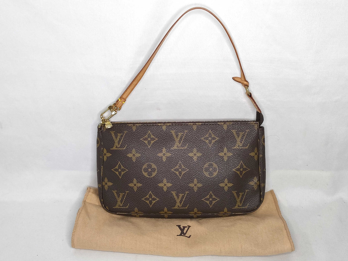 Louis Vuitton Pochette Accessoires Monogram Canvas, Brown, Canvas, Clutch