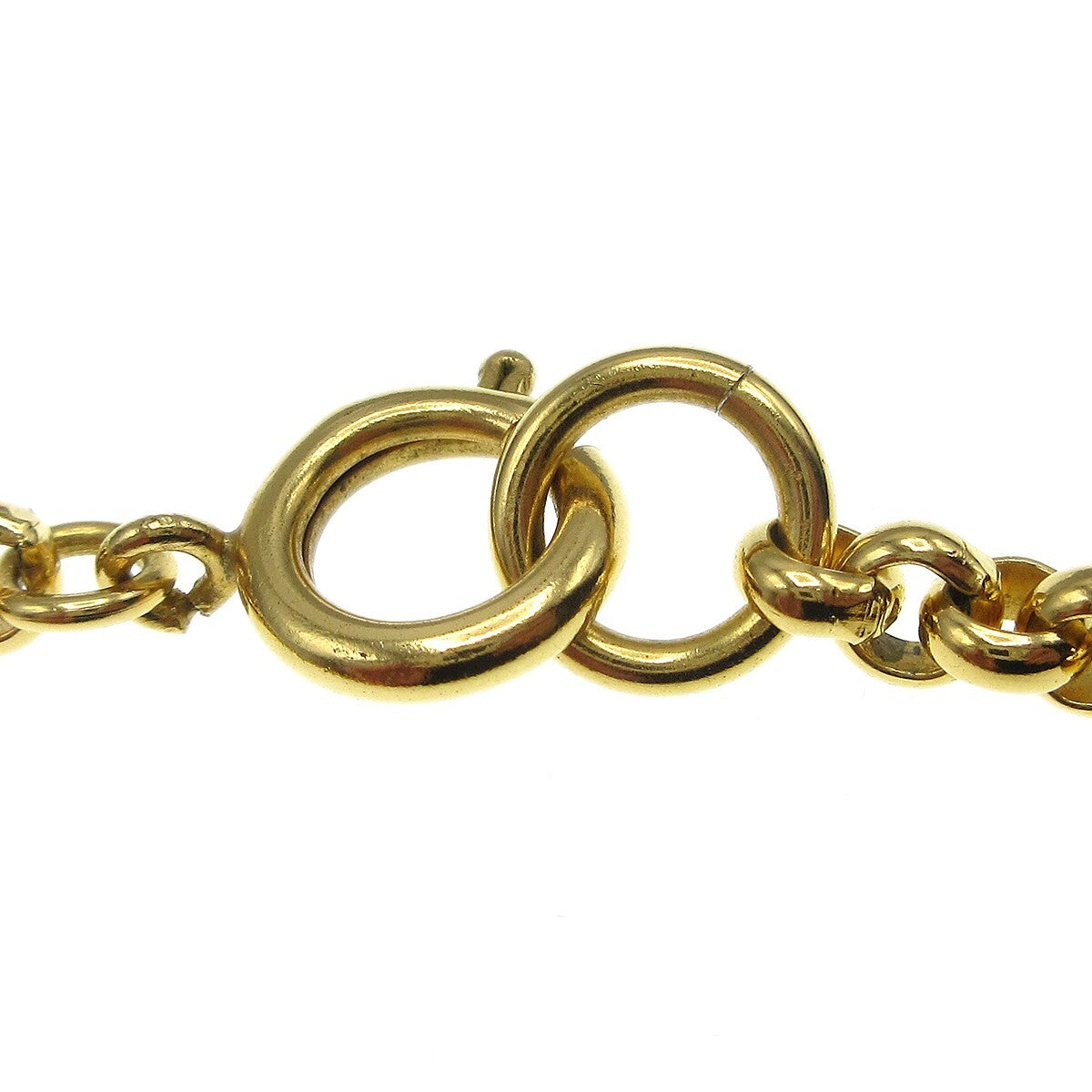 Chanel CC Heart Pendant Metal, Gold, Gold Plated, Necklace