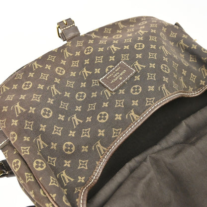Louis Vuitton Saumur Mini Lin, Brown, Canvas, Shoulder Bag