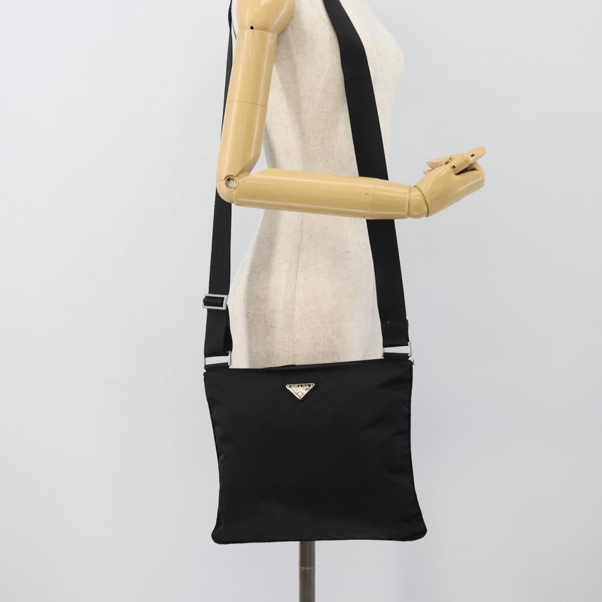 Prada Shoulder Tessuto, Black, Nylon, Shoulder Bag