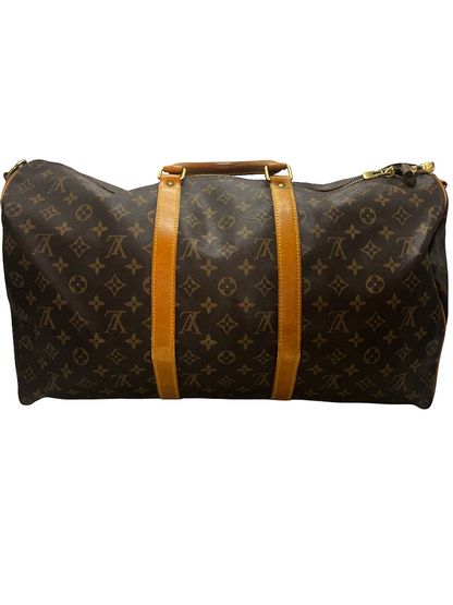 Louis Vuitton Keepall Bandouliere Monogram Canvas, Brown, Canvas, Travel Bag