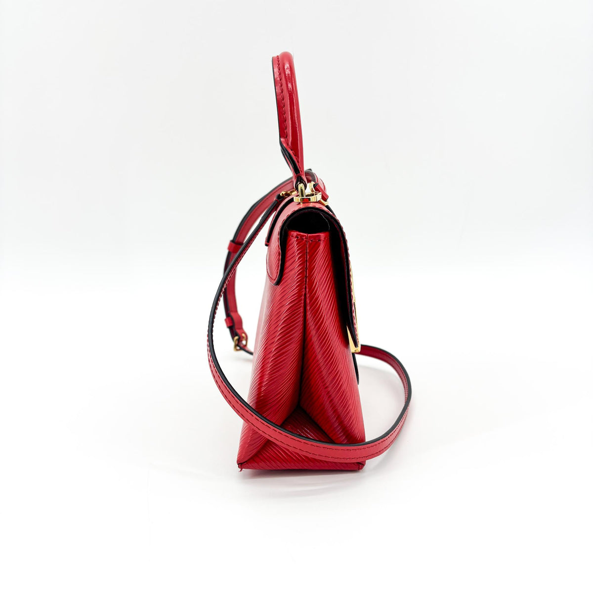 Louis Vuitton Locky Epi Leather, Red, Leather, Handbag
