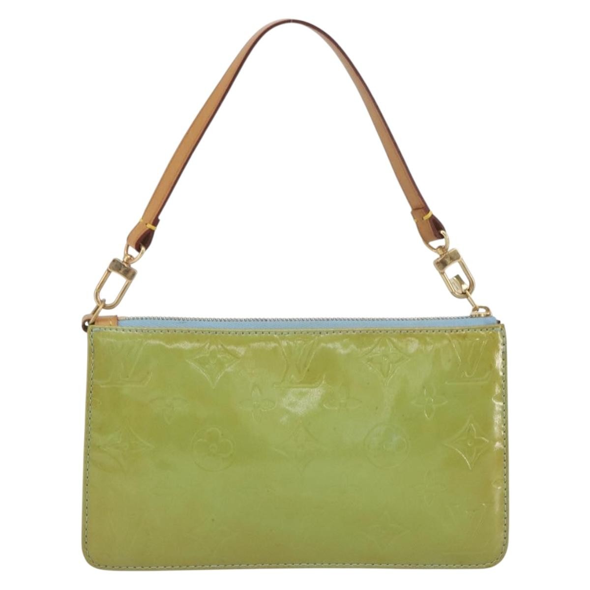 Louis Vuitton Lexington Pochette Monogram Vernis, Green, Patent Leather, Clutch