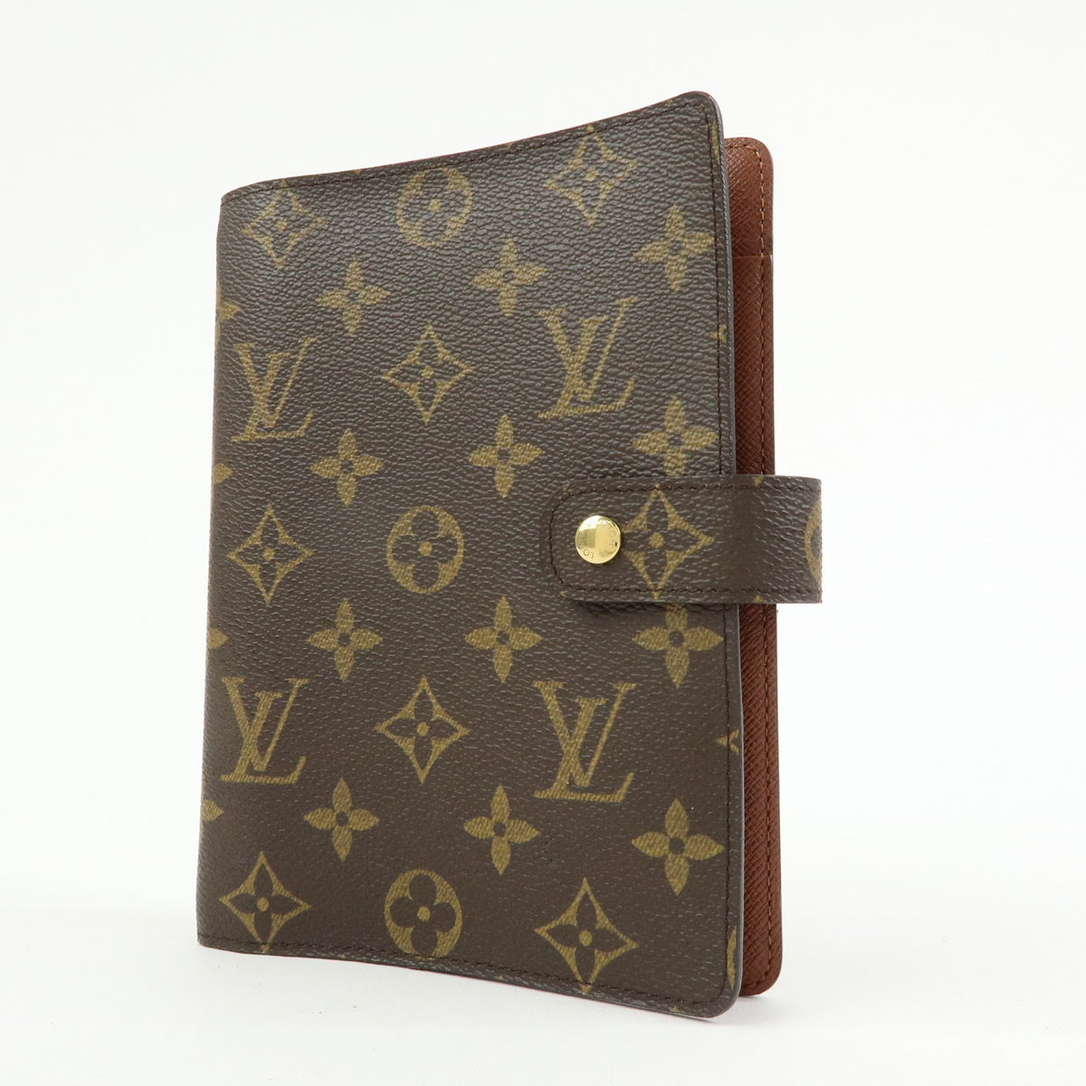 Louis Vuitton Ring Agenda Cover Monogram Canvas, Brown, Canvas, Briefcase