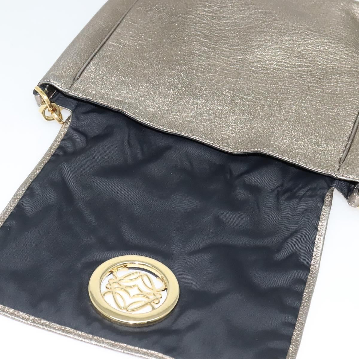 Loewe Anagram Leather, Gold, Leather, Tote Bag