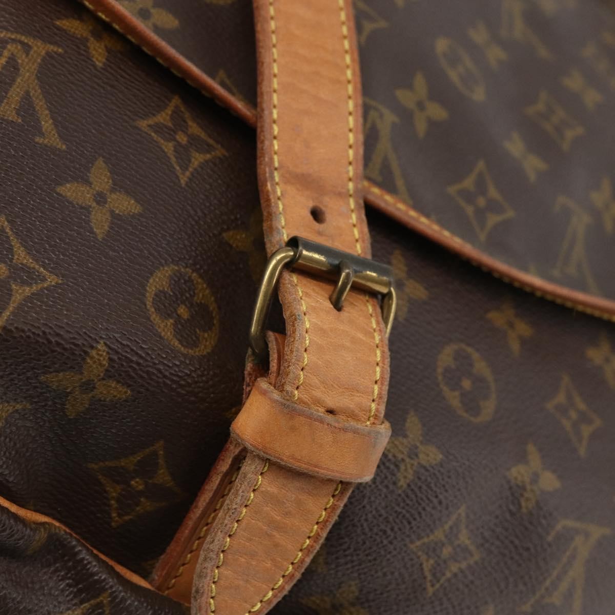 Louis Vuitton Saumur Monogram Canvas, Brown, Canvas, Shoulder Bag