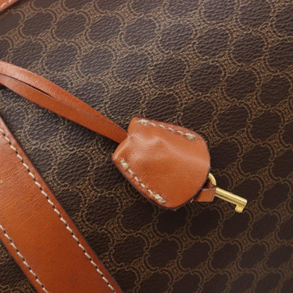 Celine Vintage Duffle Macadam Coated Canvas, Brown, Canvas, Handbag