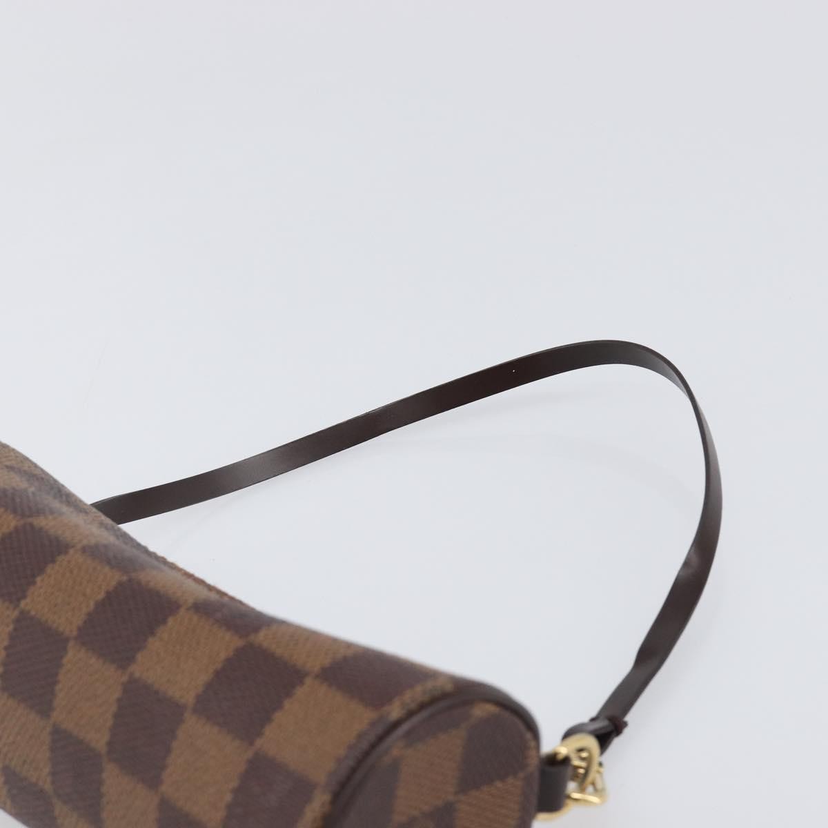 Louis Vuitton Papillon Pochette Damier Ebene, Brown, Canvas, Clutch