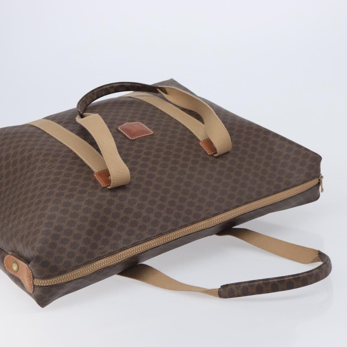 Celine Macadam Canvas and Leather, Brown, Canvas, Tote Bag