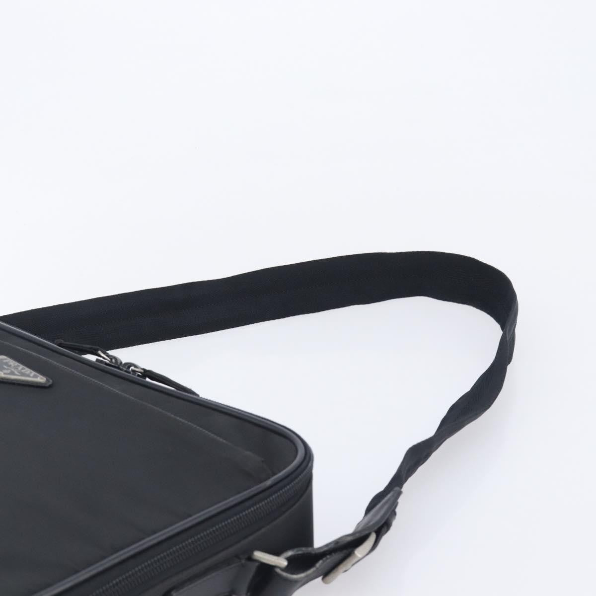 Prada Briefcase Tessuto and Saffiano Leather, Black, Nylon, Briefcase