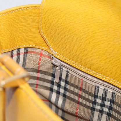 Burberry Handle Tote Leather, Yellow, Leather, Tote Bag