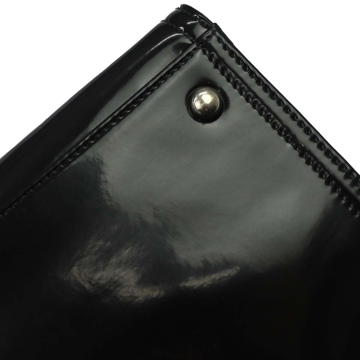 Chanel Lipstick Open Tote Patent Vinyl, Black, Patent Leather, Tote Bag