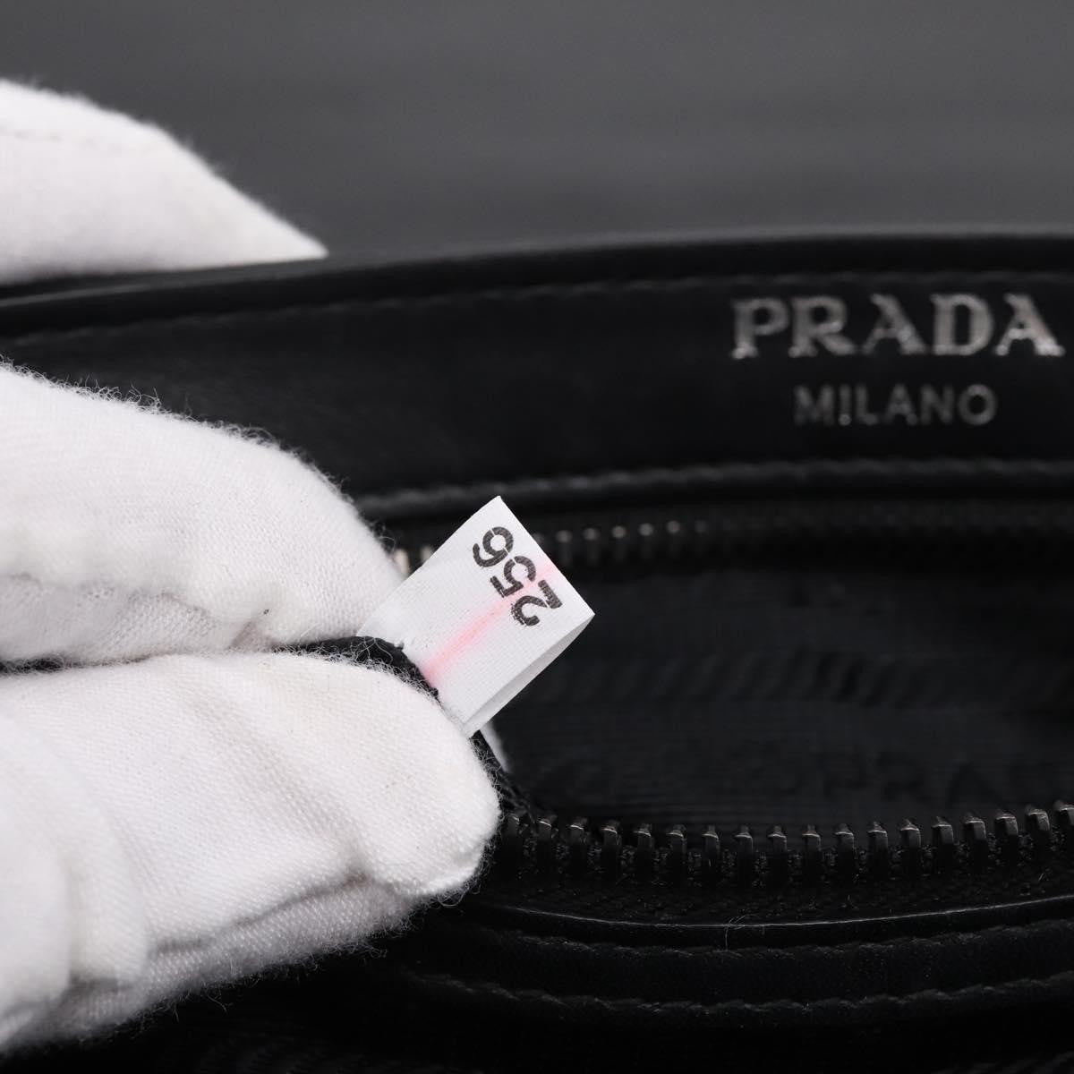 Prada Chain Flap Studded Glace Calf, White, Leather, Shoulder Bag