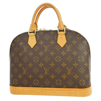 Louis Vuitton Alma Monogram Canvas, Brown, Canvas, Handbag