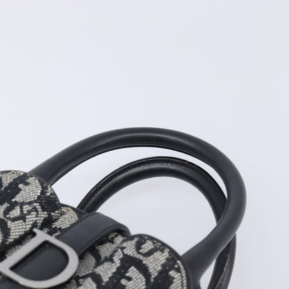 Christian Dior Trotter Double Saddle Canvas, Black, Canvas, Handbag