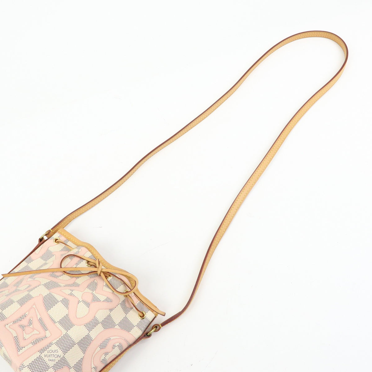 Louis Vuitton Noe Limited Edition Damier Tahitienne, White, Canvas, Shoulder Bag