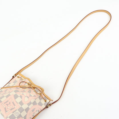 Louis Vuitton Noe Limited Edition Damier Tahitienne, White, Canvas, Shoulder Bag