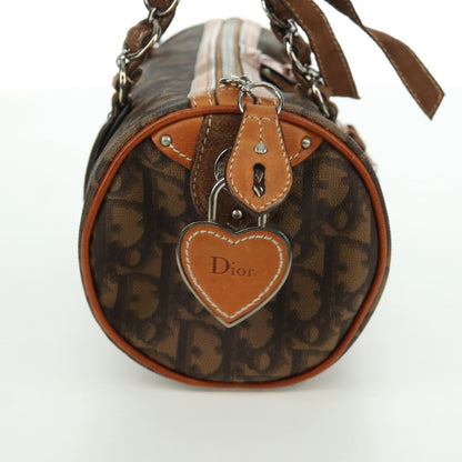 Christian Dior Vintage Trotter Romantique Boston Diorissimo Coated Canvas, Brown, Canvas, Handbag