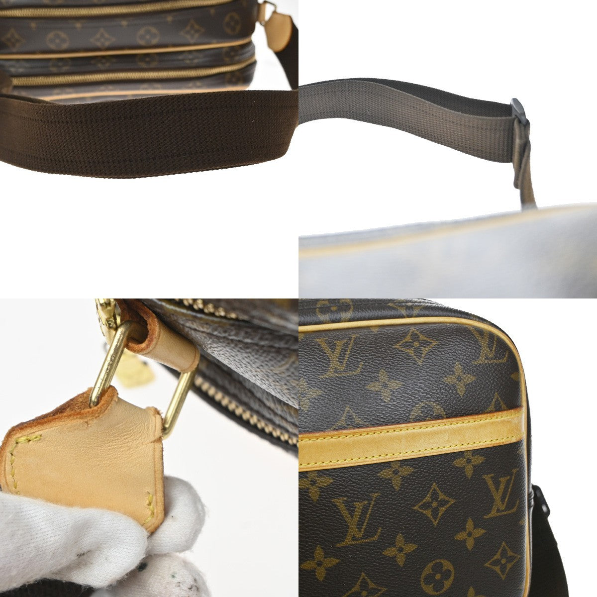 Louis Vuitton Reporter Monogram Canvas, Brown, Canvas, Shoulder Bag