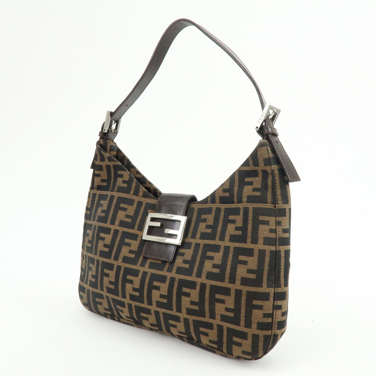 Fendi Vintage Zucca Canvas, Brown, Canvas, Tote Bag