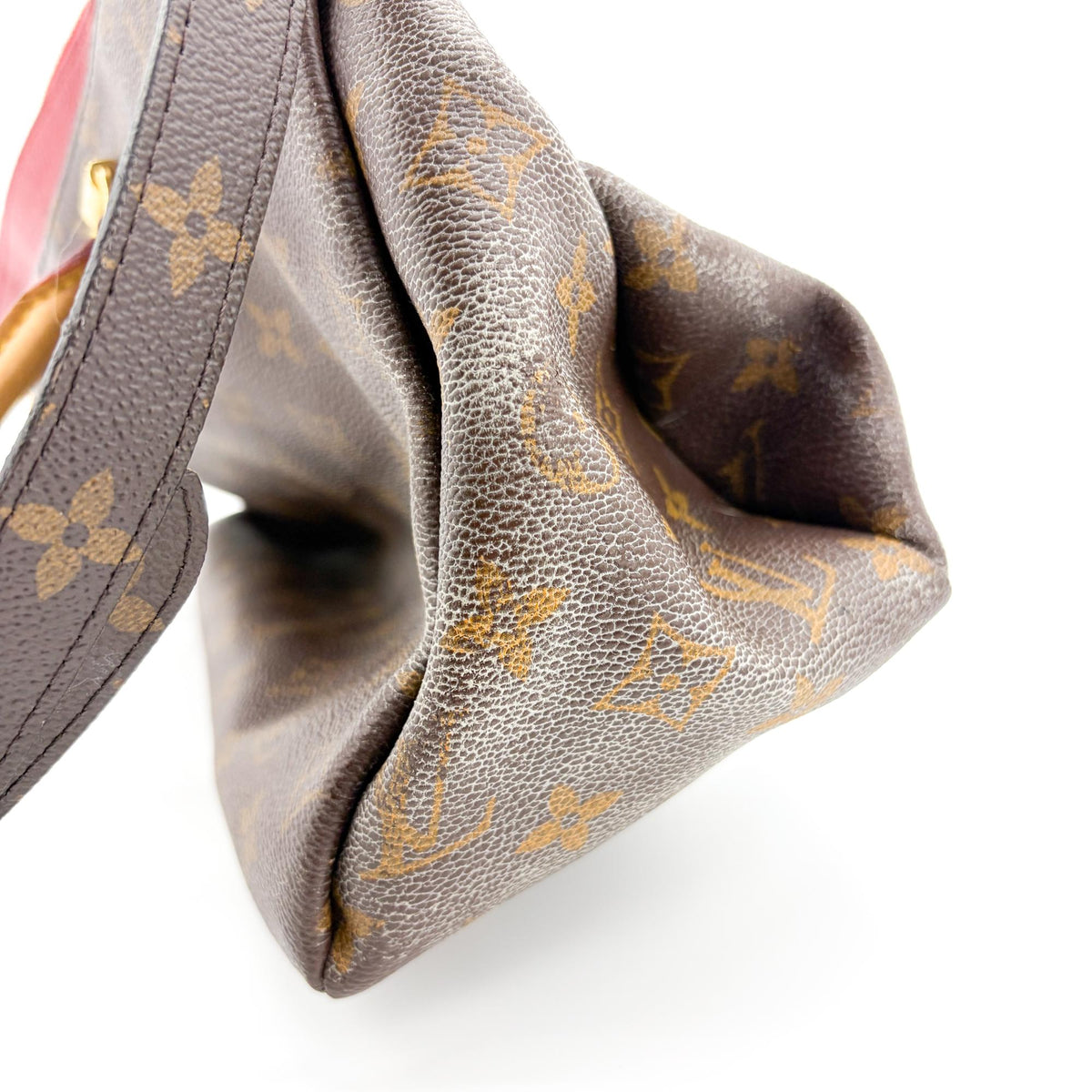 Louis Vuitton Pallas Monogram Canvas with Leather, Brown, Canvas, Tote Bag