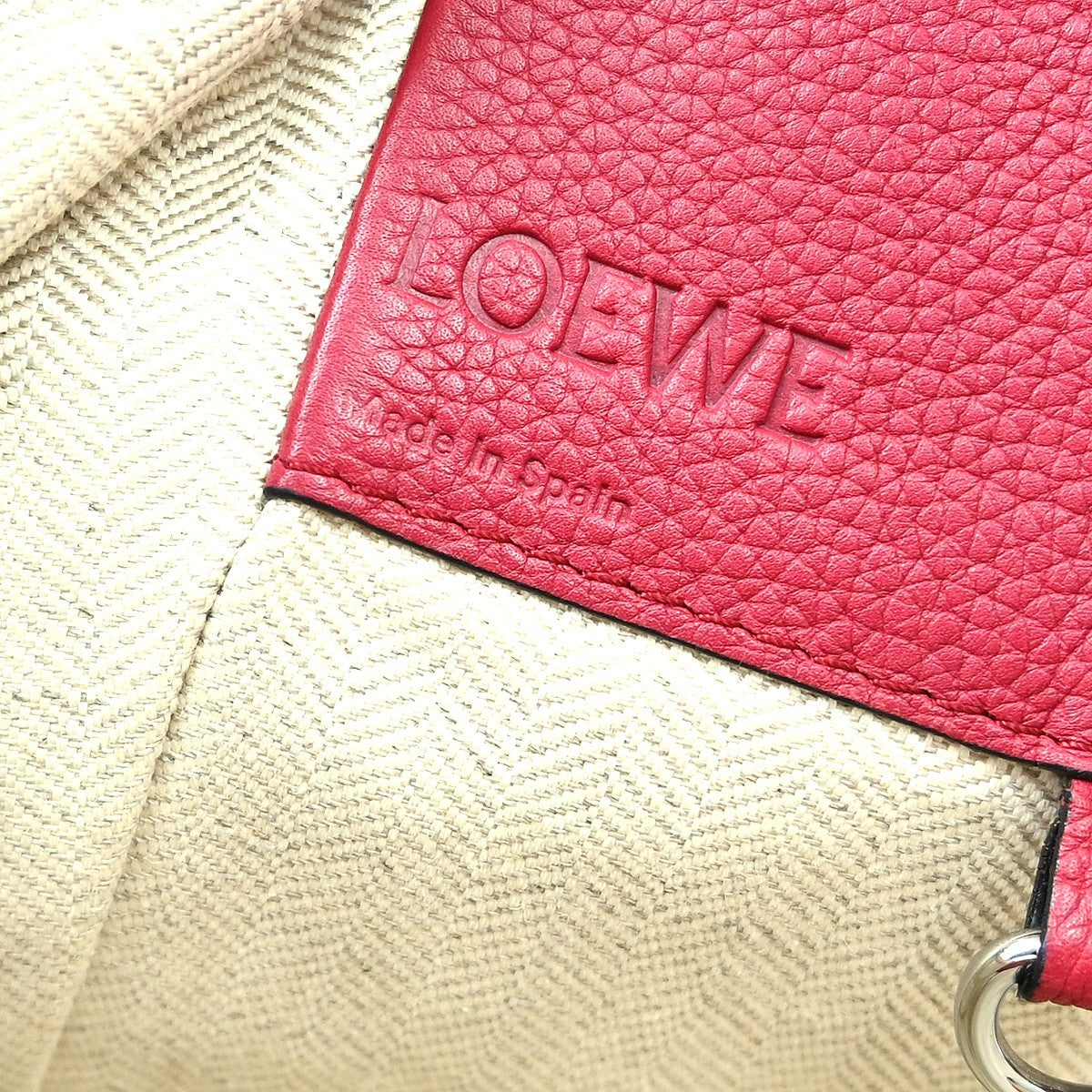 Loewe Hammock Leather, Pink, Leather, Handbag