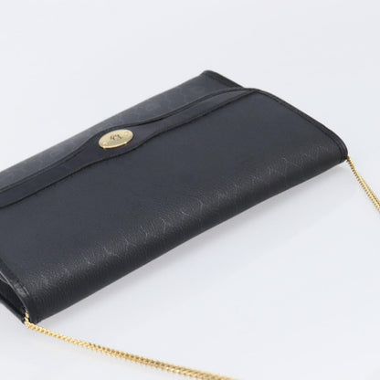 Christian Dior Vintage Honeycomb chain Canvas, Black, Canvas, Shoulder Bag