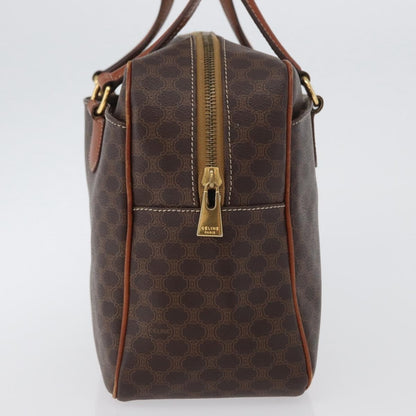 Celine Vintage Macadam Canvas and Leather, Brown, Canvas, Handbag