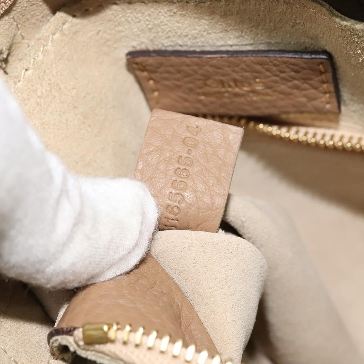 Chloe Hailey Leather, Beige, Leather, Handbag