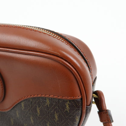 Saint Laurent Le Monogramme Coeur Monogram All Over Coated Canvas and Leather, Brown, Canvas, Handbag
