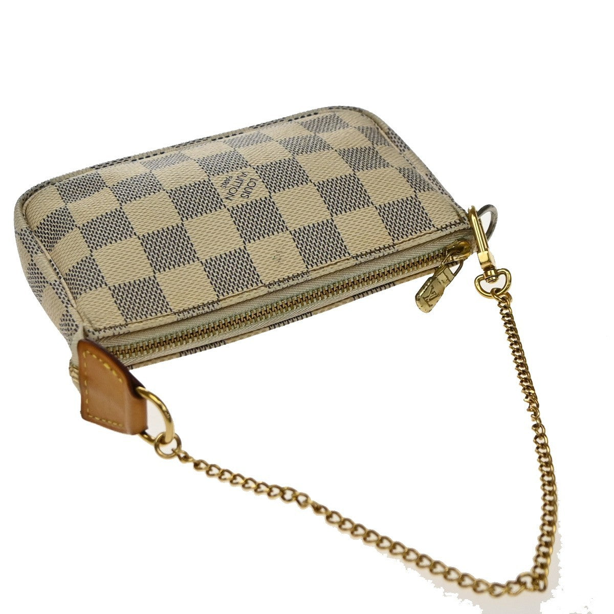 Louis Vuitton Mini pochette accessoires Damier Canvas, White, Canvas, Clutch