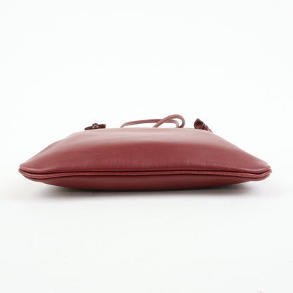 Hermes Aline Milo Lambskin and Swift, Burgundy, Leather, Handbag