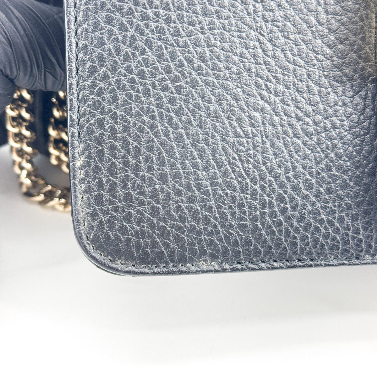 Gucci Interlocking Leather, Black, Leather, Shoulder Bag