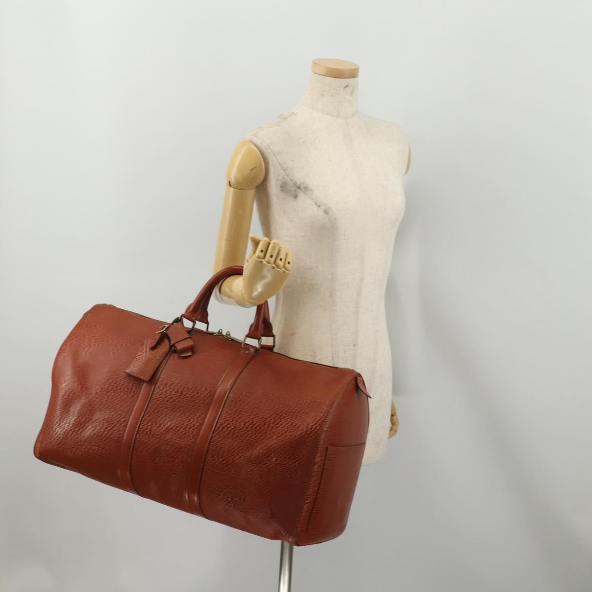 Louis Vuitton Keepall Bag Epi Leather, Brown, Leather, Travel Bag